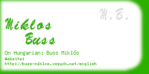 miklos buss business card