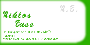 miklos buss business card